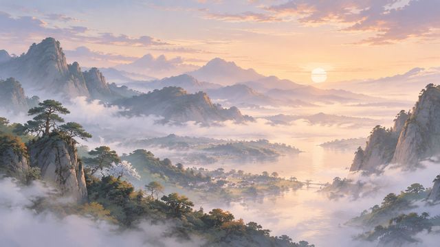 图4-黄昏远山