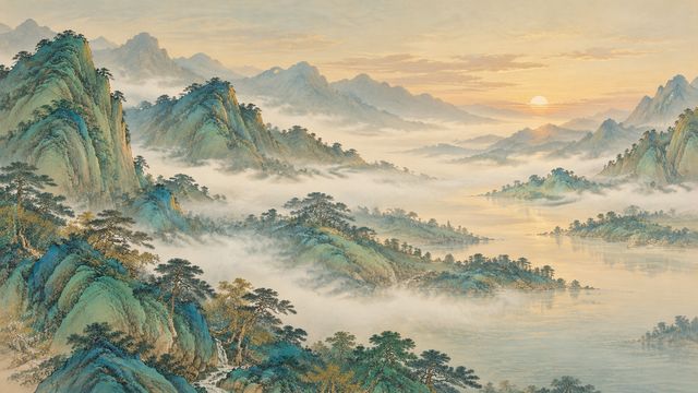 图4-黄昏远山